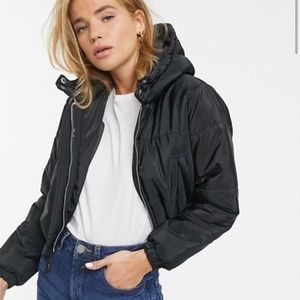asos new look crop puffer jacket